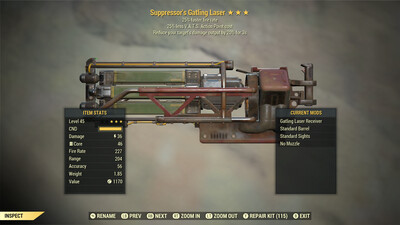 Suppressors 25/25 Gatling Laser