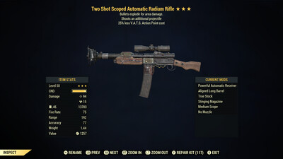 Legacy Two Shot Explosive 25 Radium Rifle