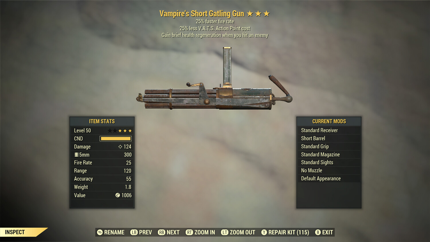 Vampire 25/25 Gatling Gun