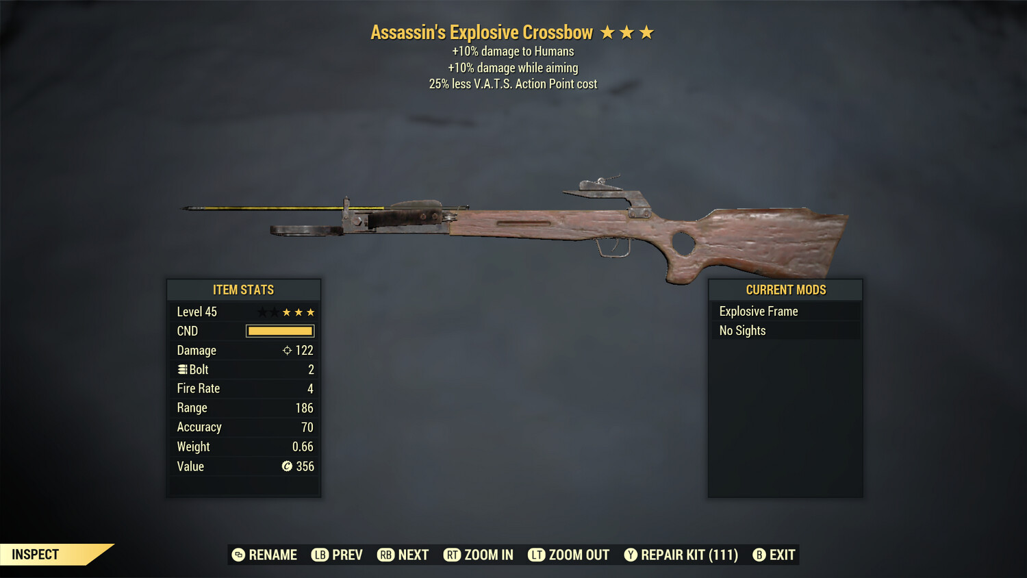 Assassins 10/25 Crossbow