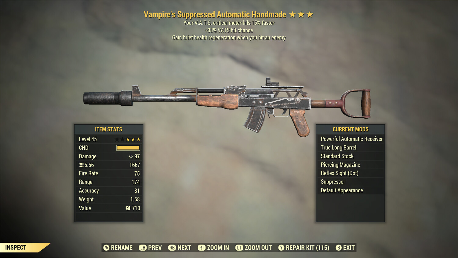 Vampire 33/15 Handmade