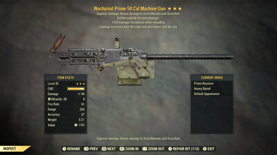 Nocturnal Explosive 250 50-Cal Machine Gun