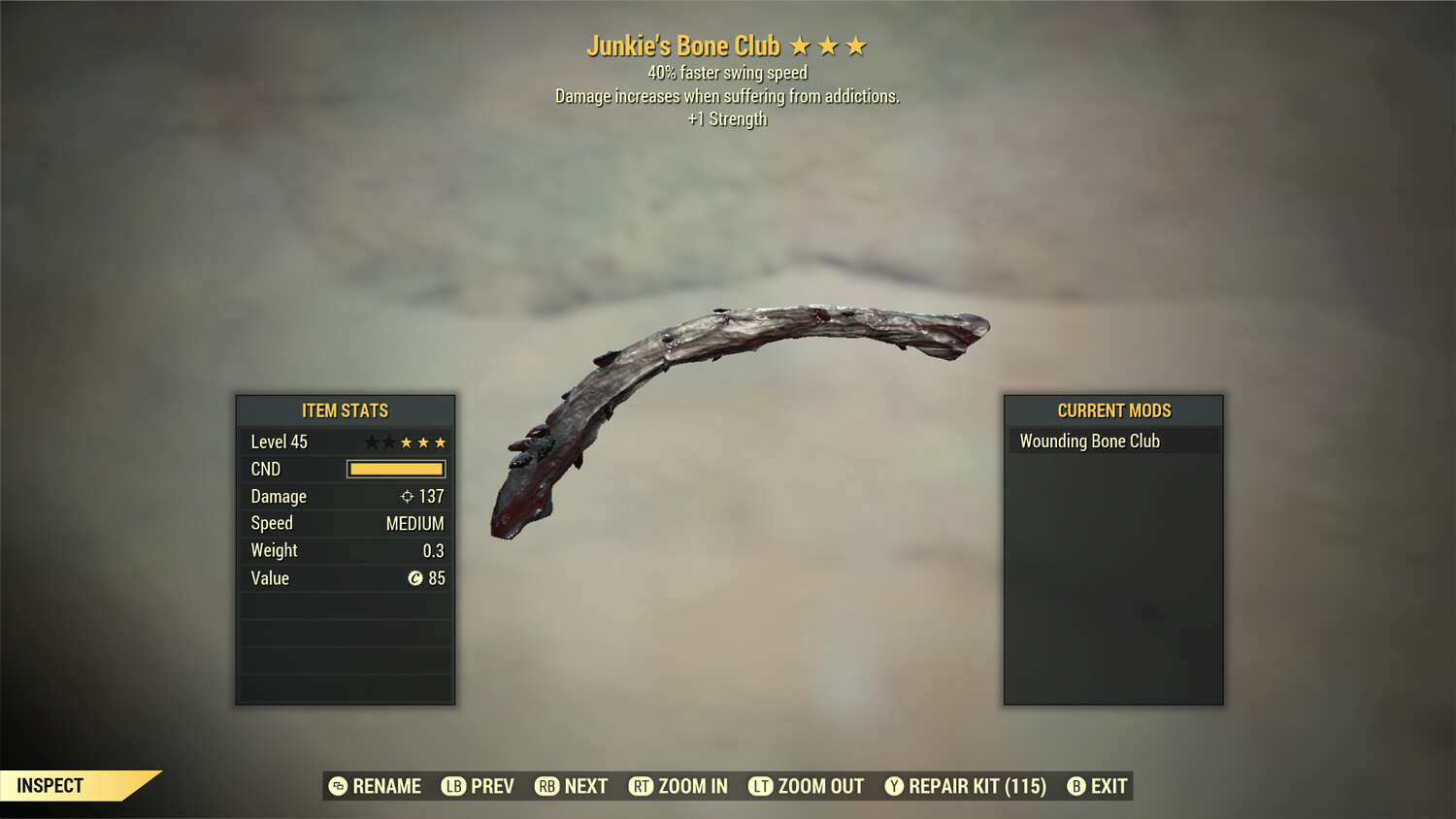 Junkie SS/1S Bone Club