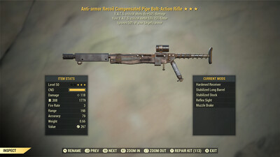 Anti Armor 50/15c Pipe Rifle