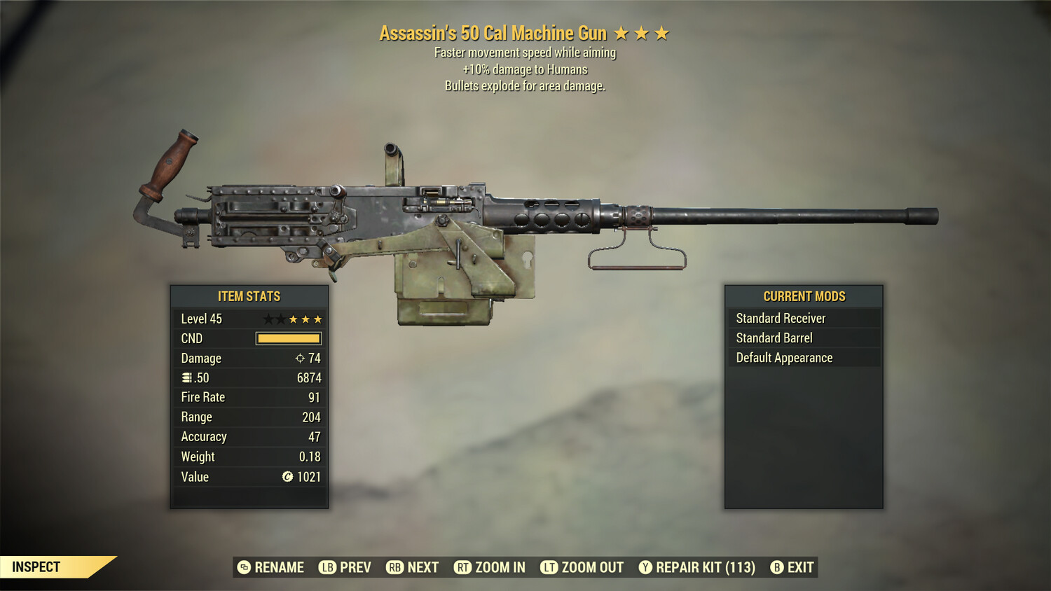 Assassins Explosive FMS 50 Cal Machine Gun