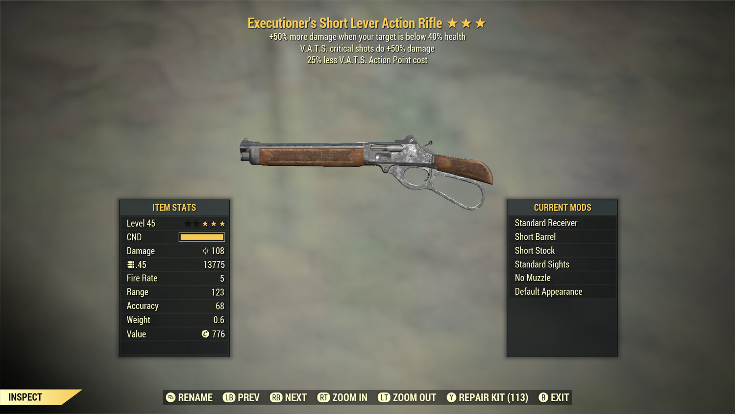 Executioners Explosive 25 Lever Action Rifle
