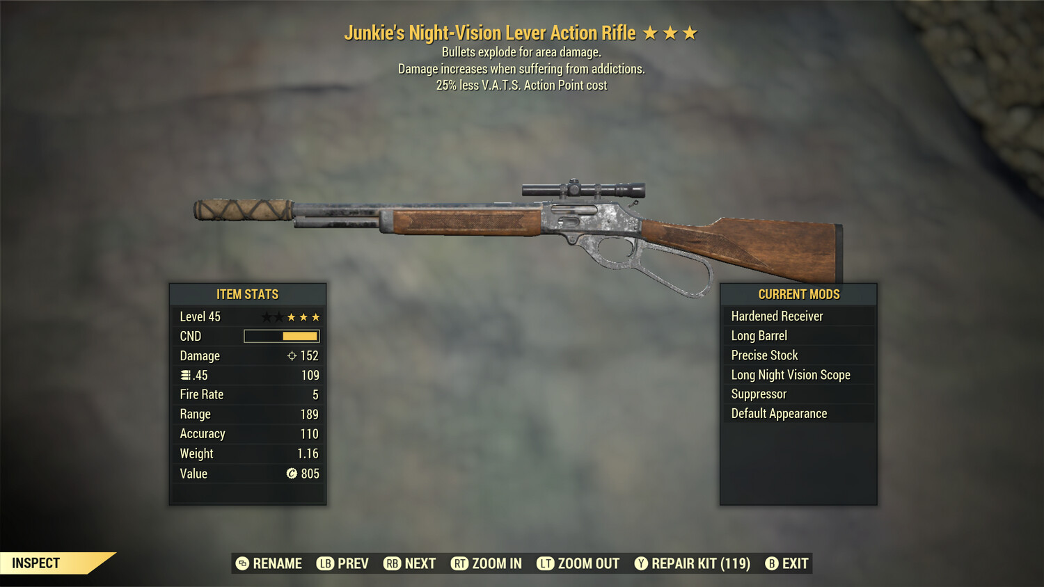 Junkie Explosive 25 Lever Action Rifle