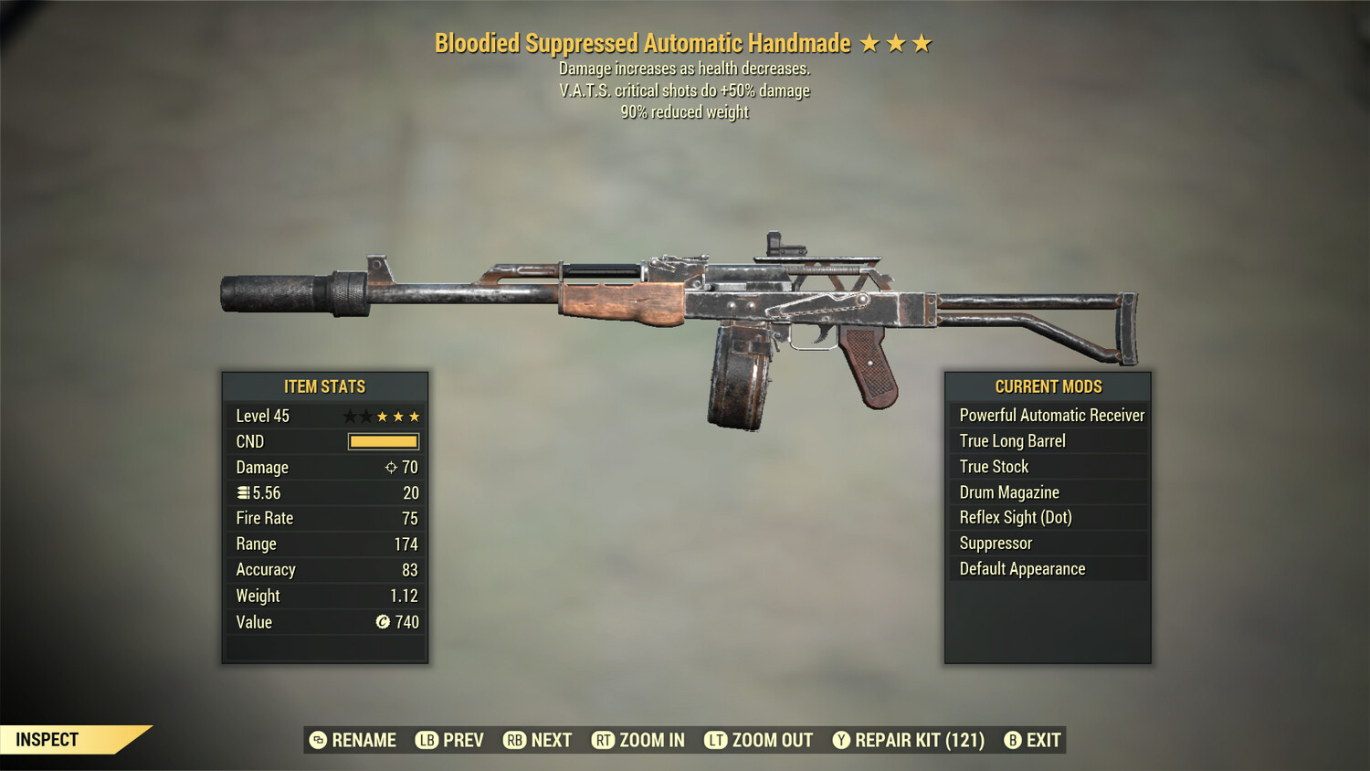 Bloodied 50/90 Handmade