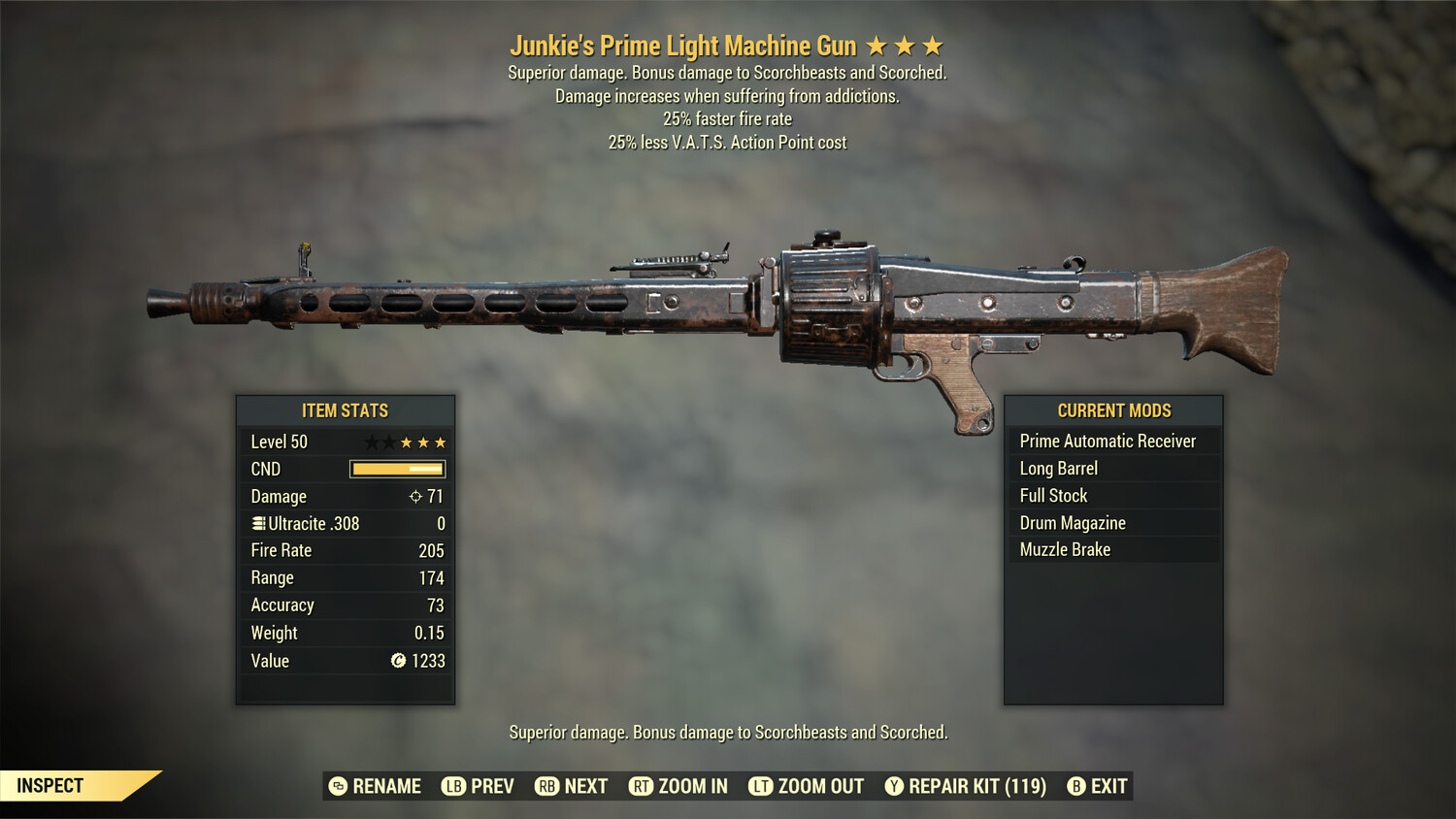Junkie 25/25 Light Machine Gun