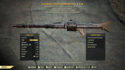 Executioners Explosive 250 Light Machine Gun