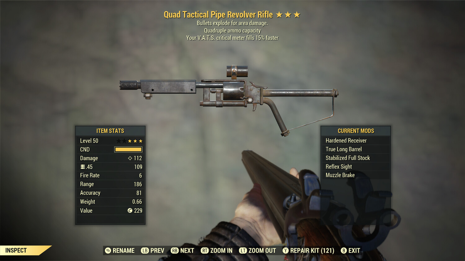 Quad Explosive 15c Pipe Revolver Rifle