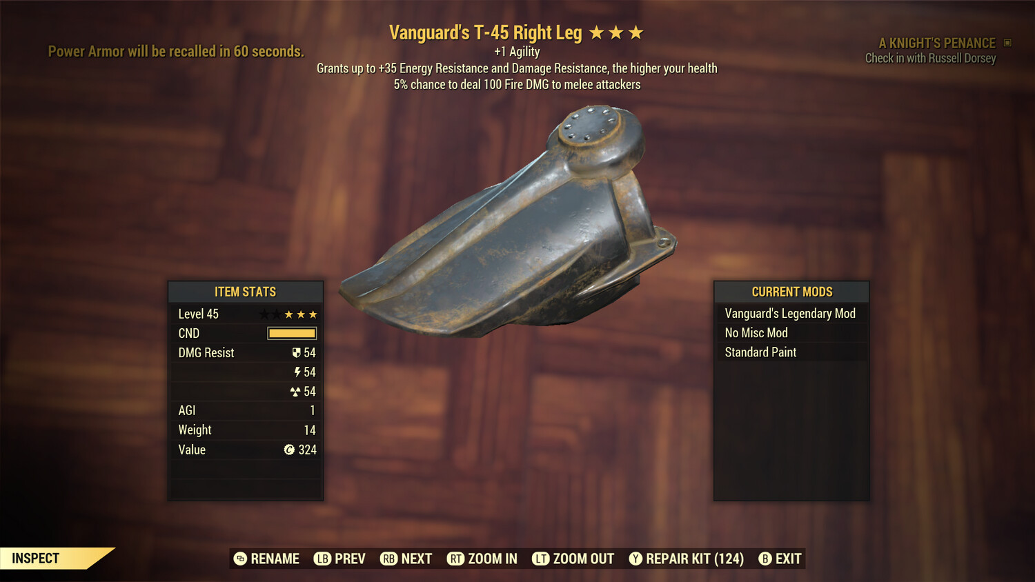 Vanguard 1A/FD T45 Right Leg