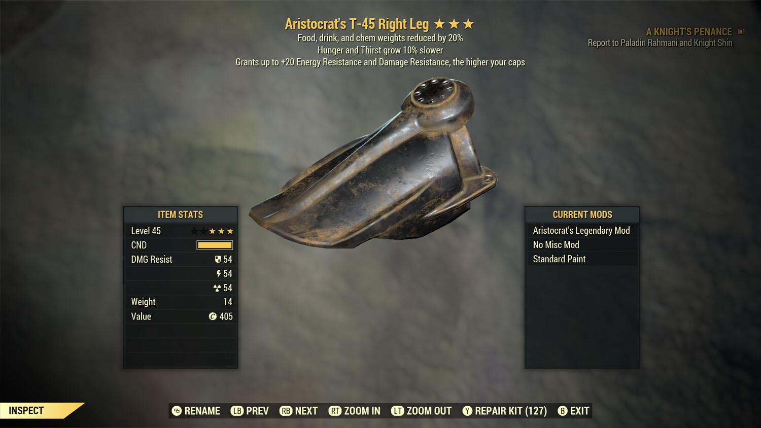 Aristocrat H FDC T45 Right Leg