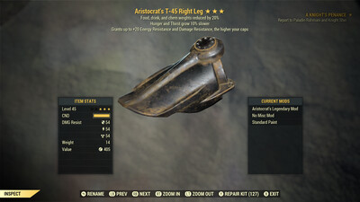 Aristocrat H FDC T45 Right Leg