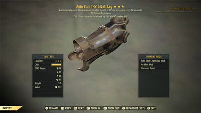 Auto Stim PR Sentinel T51 Left Leg