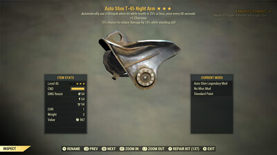 Auto Stim 1C Sentinel T45 Right Arm