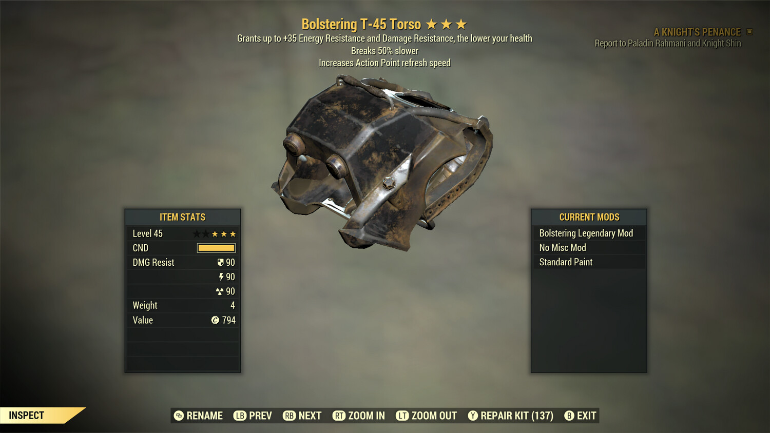 Bolstering AP Dur T45 Torso