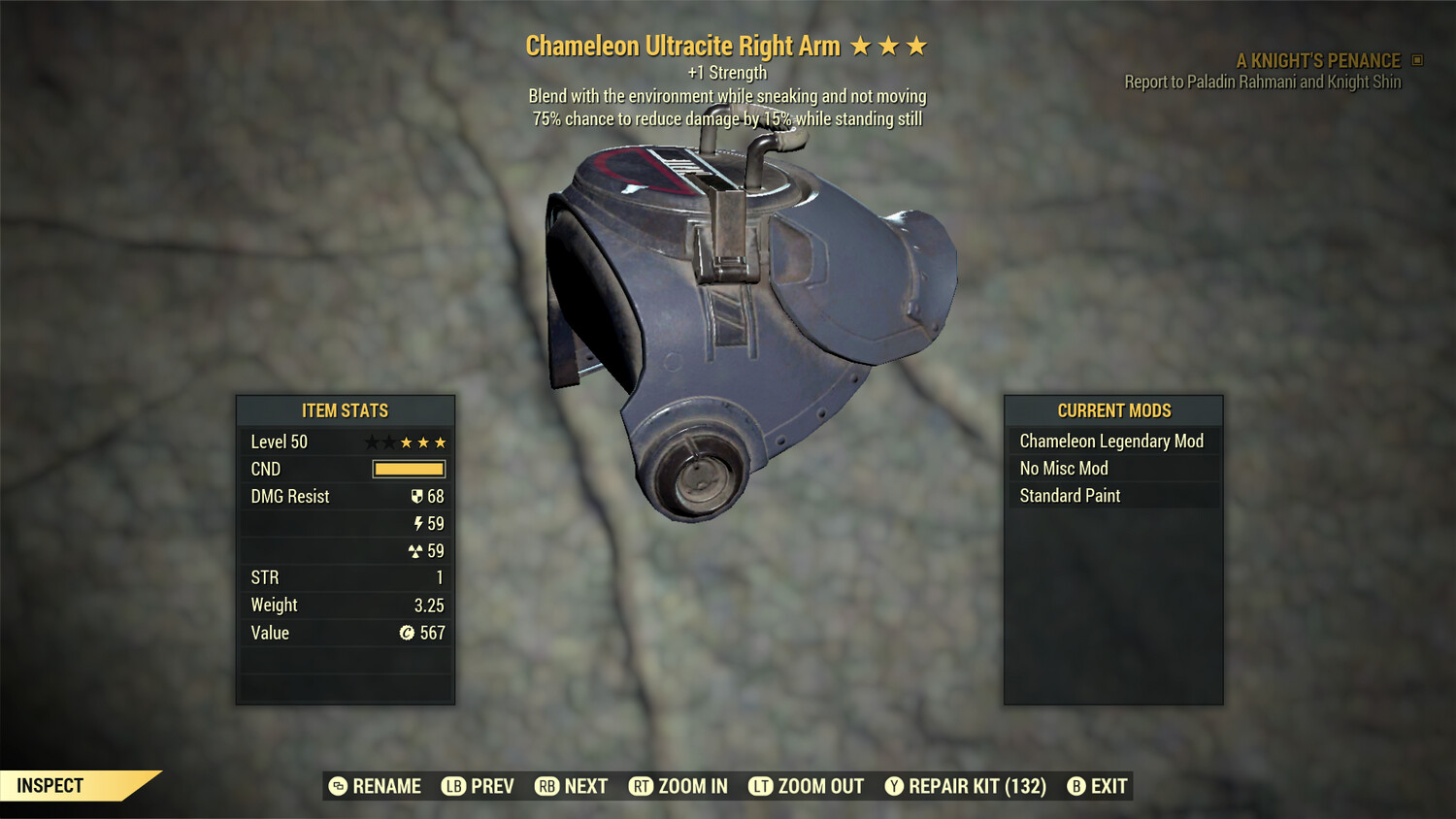 Chameleon 1S Sentinel Ultracite Right Arm