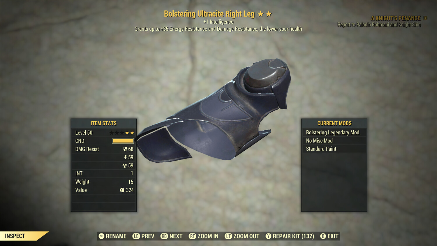 Bolstering 1I Ultracite Right Leg