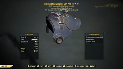 Regenerating AP Sentinel Ultracite Left Arm