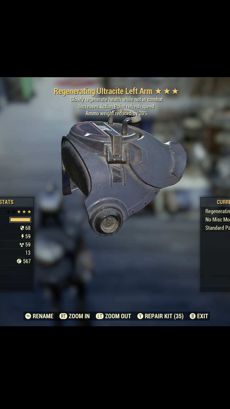 Regenerating AP AmmoWR Ultracite Left Arm