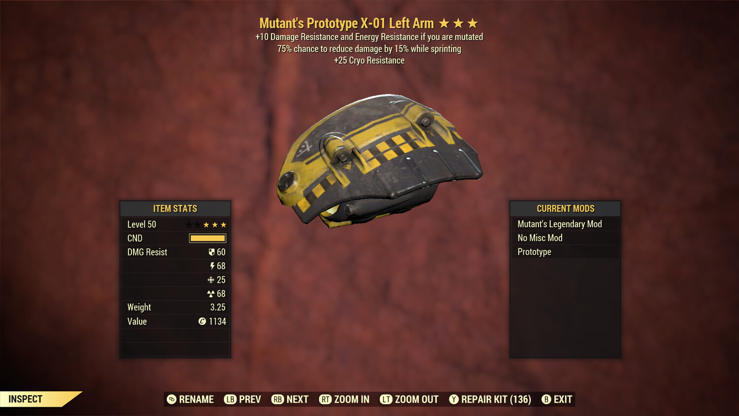 Mutant Cryo Cavalier X01 Left Arm