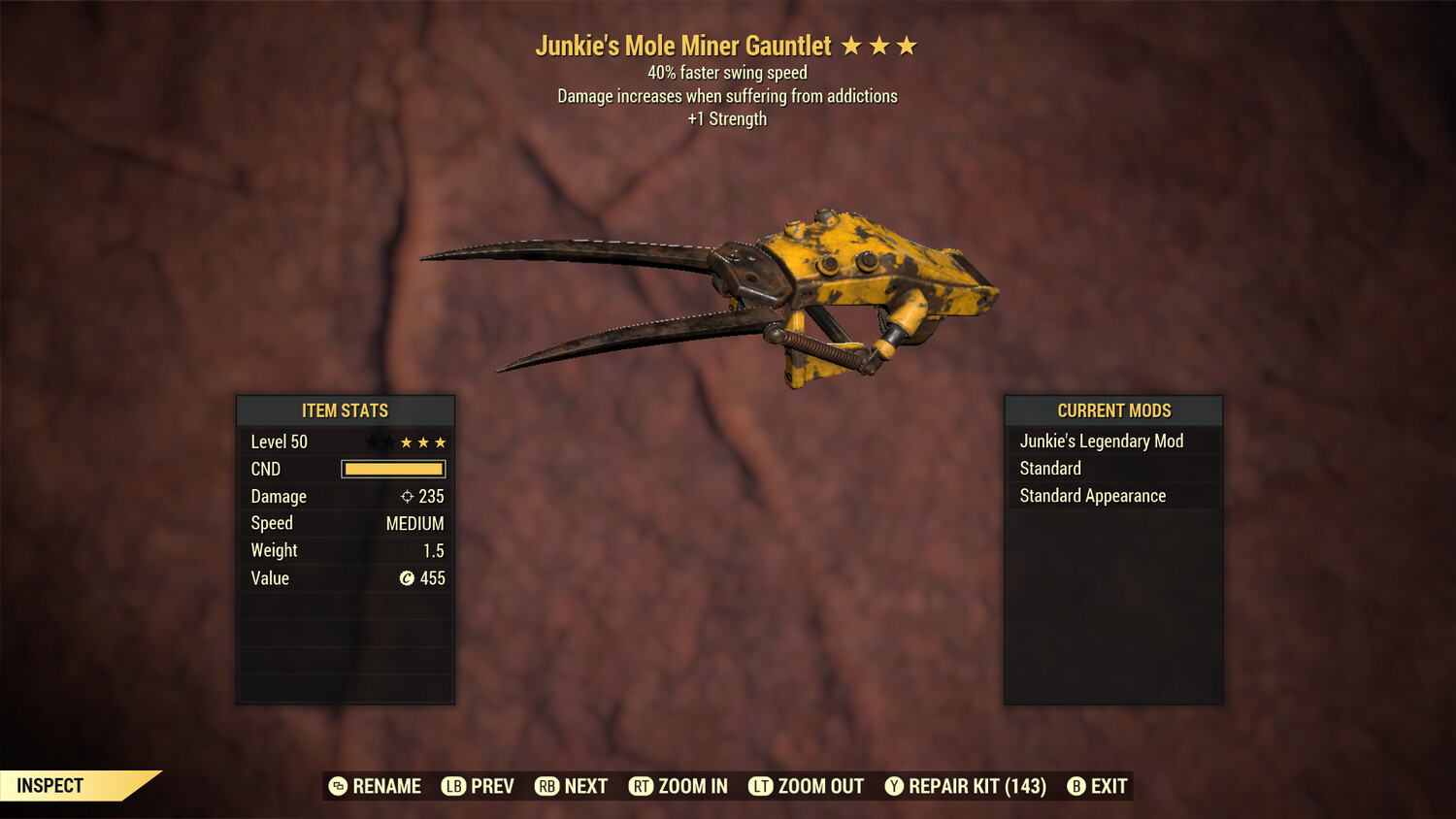 Junkie 1S/SS Mole Miner Gauntlet