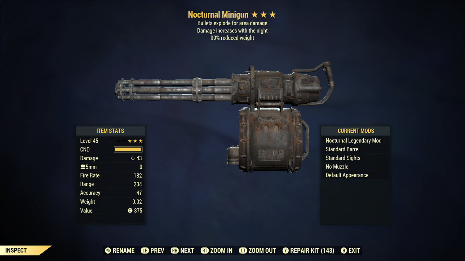 Nocturnal Explosive 90 Minigun