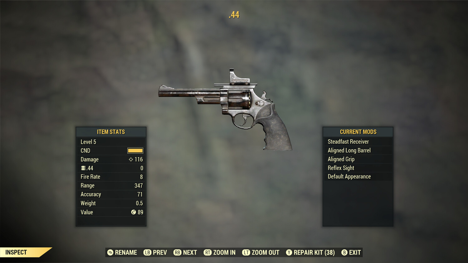 Nuclear Winter Unperked .44 Pistol