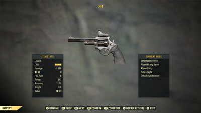 Nuclear Winter Unperked .44 Pistol