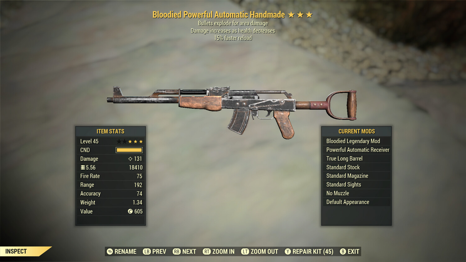 Unbreakable Bloodied Explosive 15r Handmade