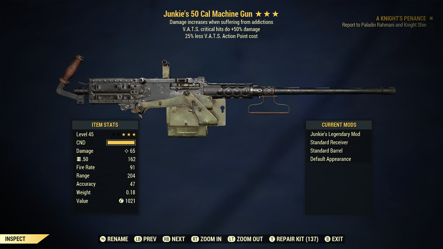 Junkie 50/25 50-Cal Machine Gun