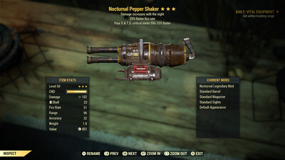 Nocturnal 25/15 Pepper Shaker