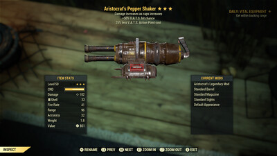 Aristocrat 50/25 Pepper Shaker