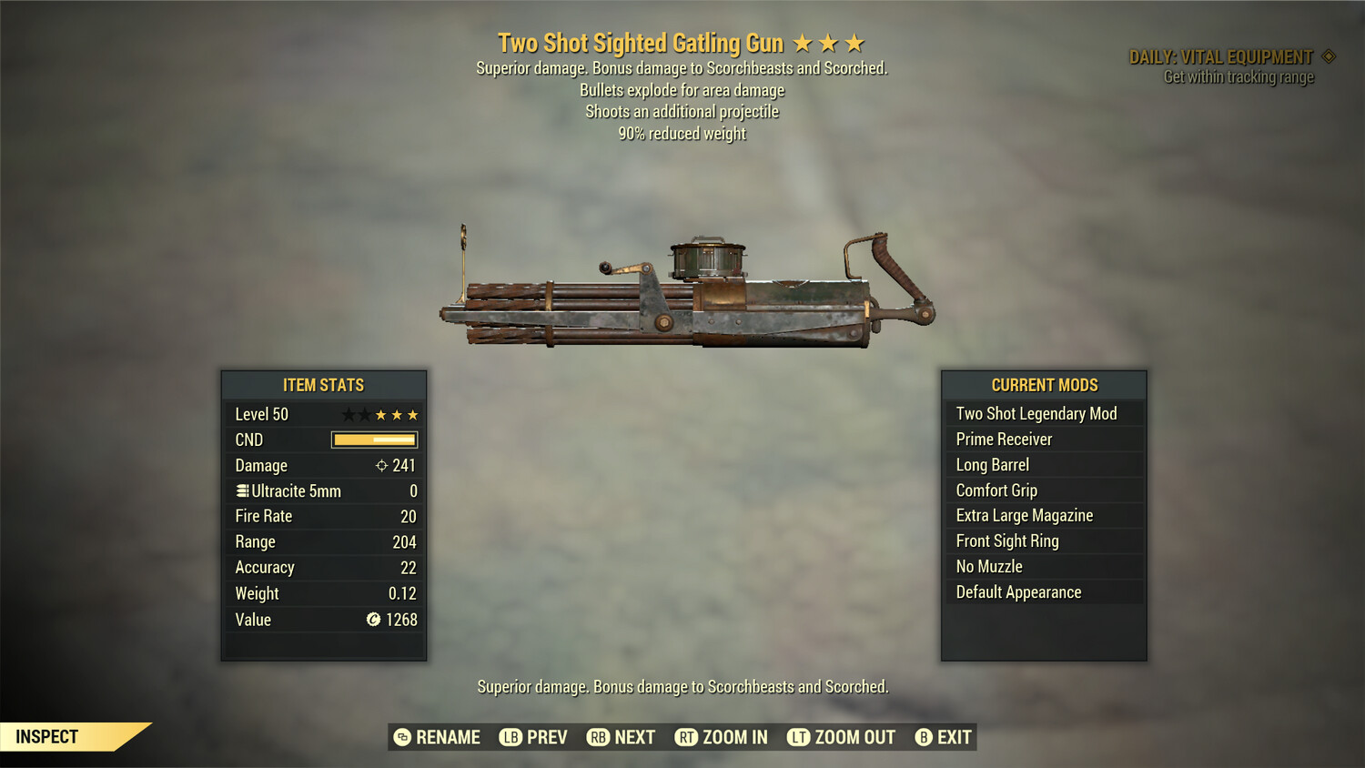 Two Shot Explosive 90 Gatling Gun