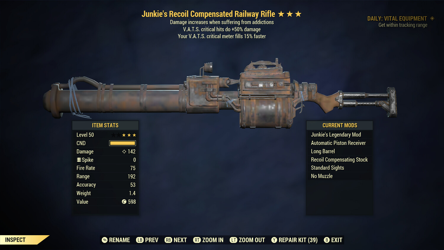 Junkie 50/15c Railway Rifle