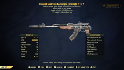 Bloodied Explosive 25 Handmade