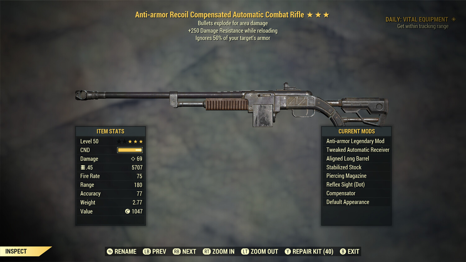 Anti Armor Explosive 250 Combat Rifle