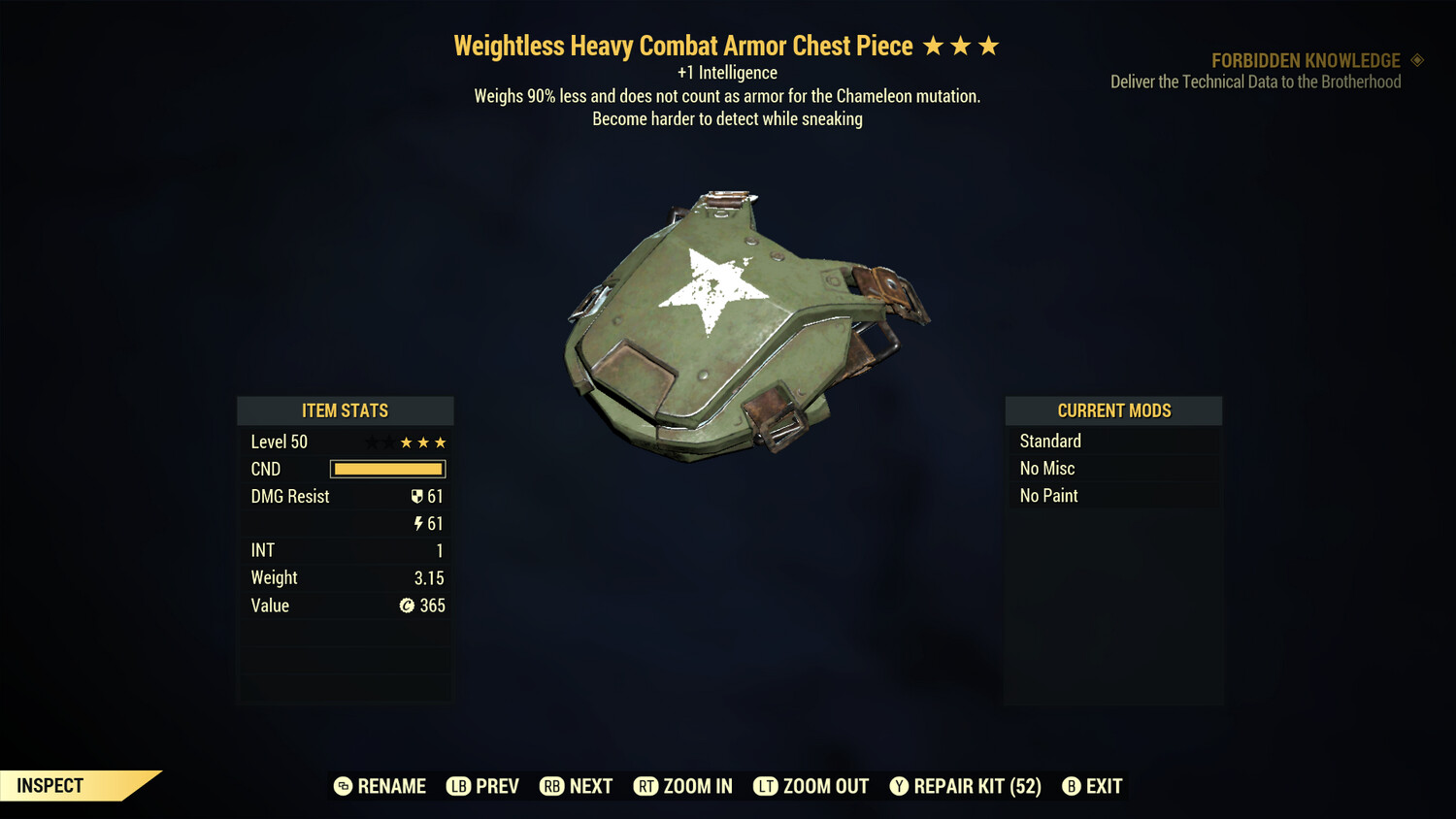 Weightless 1I Sneak Combat Chest