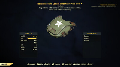 Weightless 1I Sneak Combat Chest