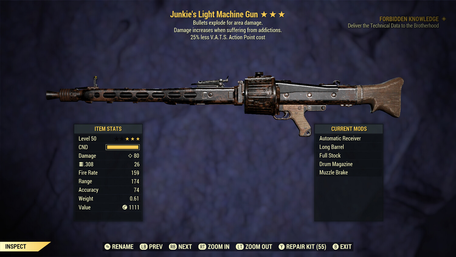Junkie Explosive 25 Light Machine Gun