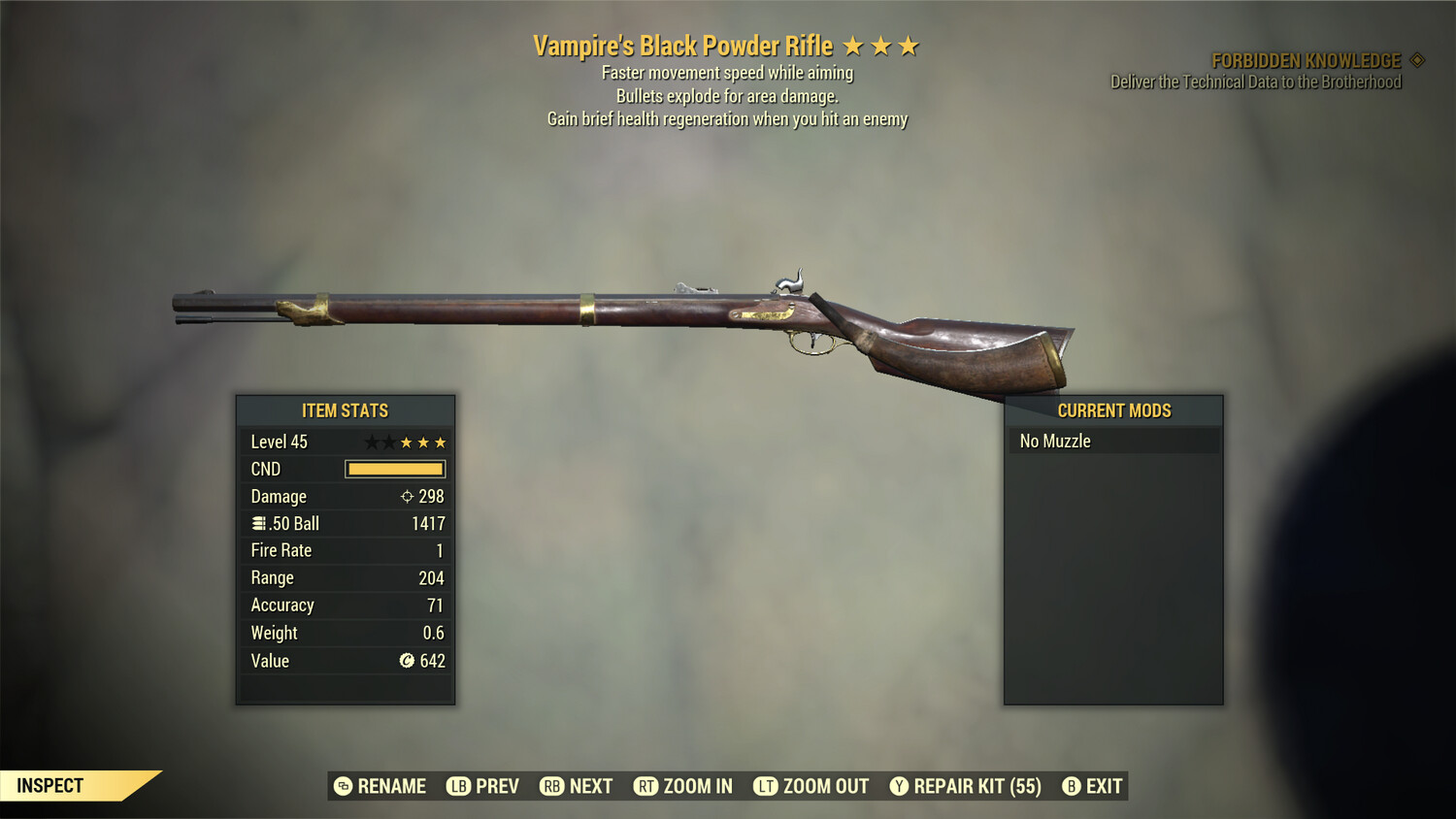 Vampire Explosive FMS Black Powder Rifle