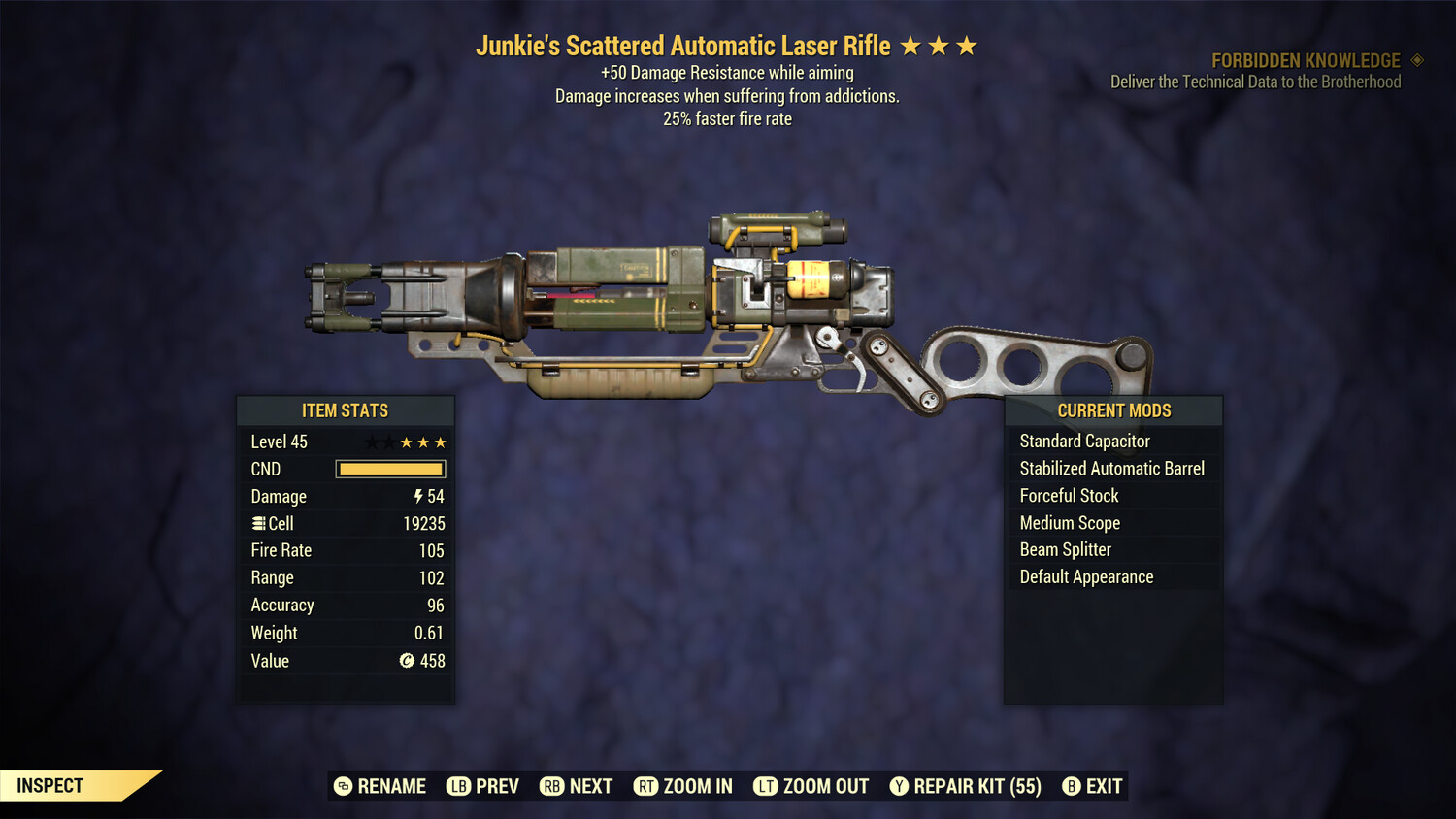 Junkie 25/50 Laser Rifle