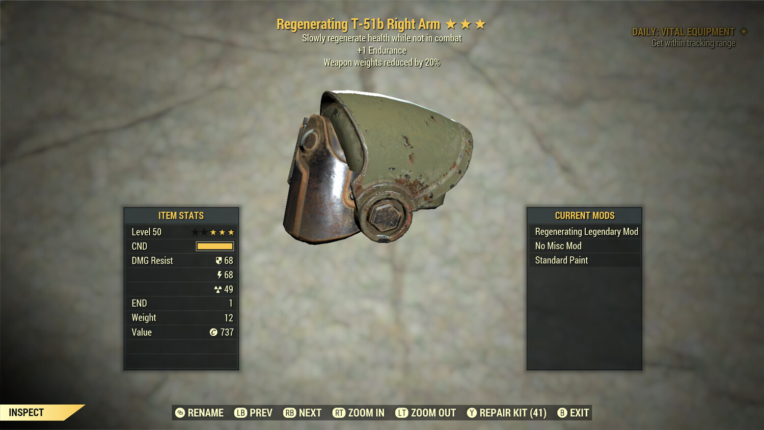 Regenerating 1E WWR T51 RA