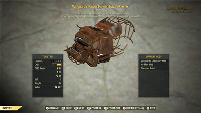 Vanguard 1I Cavalier Raider Torso