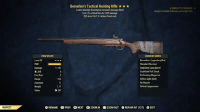 Berserkers 50/25 Hunting Rifle
