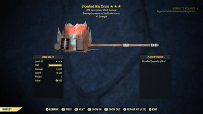 Bloodied 1S/PA War Drum