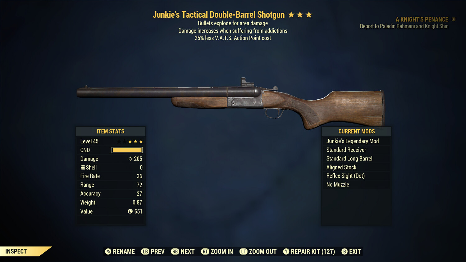 Junkie Explosive 25 Double Barrel Shotgun