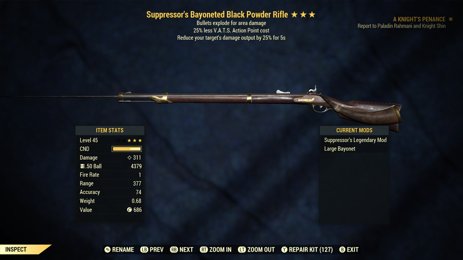 Suppressors Explosive 25 Black Powder Rifle