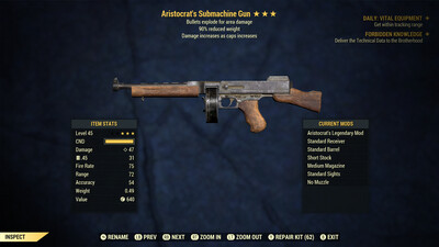 Aristocrat Explosive 90 Submachine Gun